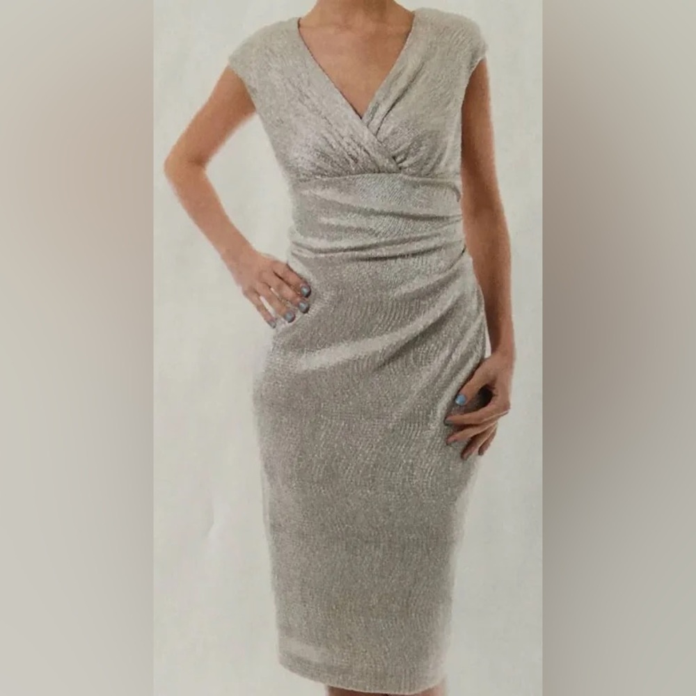 American Living Strapless Gold Dress